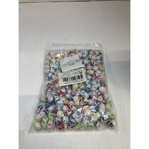 200+ Pieces 13x10mm Halloween Skull Beads for Jewelry Making Bracelets Neckla...